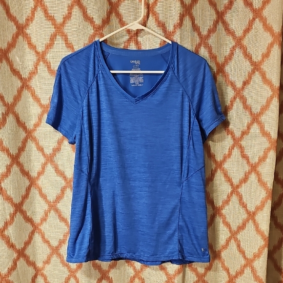 Danskin Now Tops - Danskin Now Blue V-Neck Top